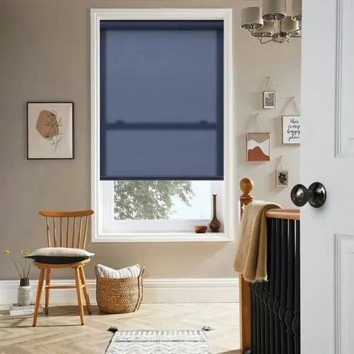 Zenobia Dimout Indigo Roller Blind | Online Blindz